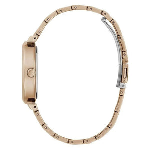 Guess Rumour GW0613L3 women's watch - rose gold dial quilted rose gold strap