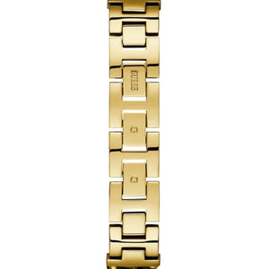 Gold stainless steel folding clasp with Guess logo on the bracelet of the W1030L2
