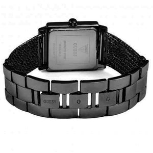 Stainless steel caseback of the Guess W0826L4 with authentic brand engravings