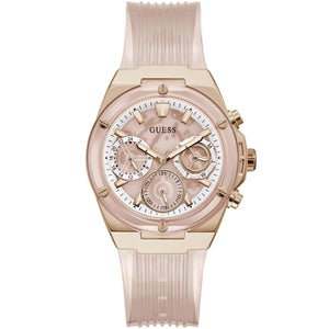 Guess Athena GW0409L3 Women's watch - pink dial rubber strap
