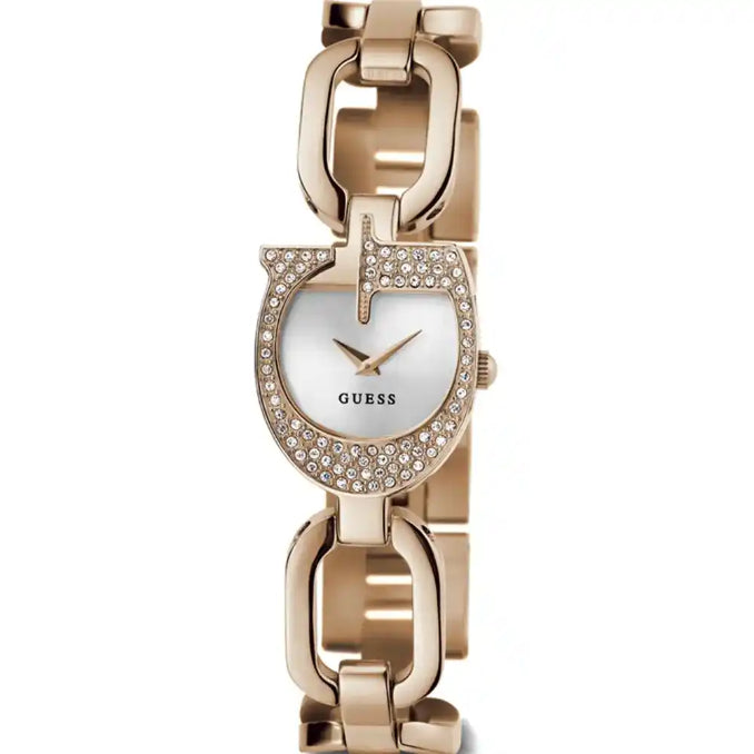 Guess GW0683L3 Women's Watch – Silver Dial & Rose-Gold Steel Strap