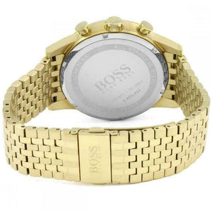 Back view of the Hugo Boss 1513531 watch showing the stainless steel caseback details