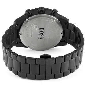 Back view of the Hugo Boss 1513771 watch showing the stainless steel caseback details