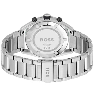 Back view of the Hugo Boss 1514023 watch showing the stainless steel caseback details