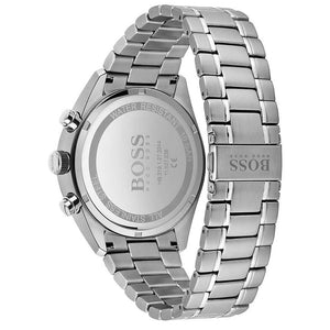 Back view of the Hugo Boss 1513871 watch showing the stainless steel caseback details