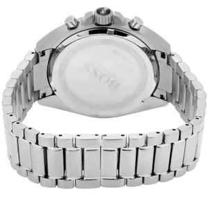 Back view of the Hugo Boss 1513080 watch showing the stainless steel caseback details