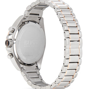 Back view of the Hugo Boss 1513094 watch showing the stainless steel caseback details