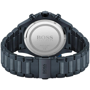 Back view of the Hugo Boss 1513824 watch showing the stainless steel caseback details