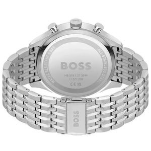 Back view of the Hugo Boss 1514082 watch showing the stainless steel caseback details