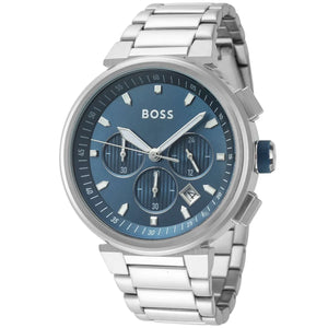 Authentic real-life photo of the Hugo Boss One 1513999 watch showing actual blue color and tag