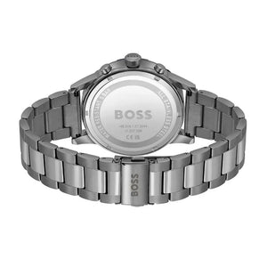 Back view of the Hugo Boss 1514034 watch showing the stainless steel caseback details