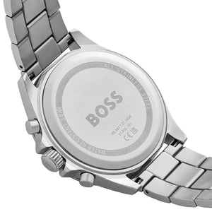 Back view of the Hugo Boss 1514108 watch showing the stainless steel caseback details