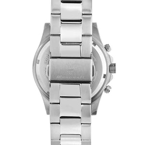 Back view of the Maserati R8873600003 watch showing the stainless steel caseback and specs