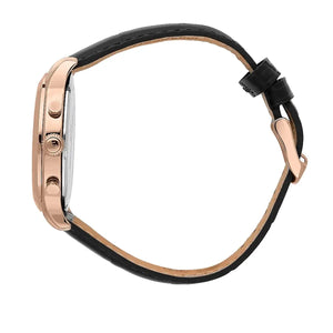 Left side angled perspective showing the depth of the white dial markers of Maserati R8871618016