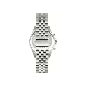 Back view of the Maserati R8873640025 watch showing the stainless steel caseback and specs