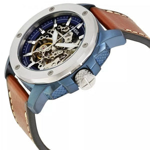 Right side profile of the Fossil Modern Machine ME3135 showing the crown.