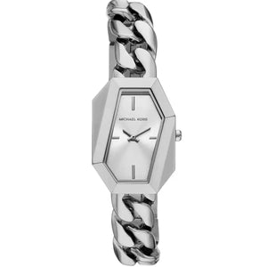 Original Michael Kors MK4879 Gia silver-tone hexagonal case chain watch - Luxury Hub Egypt