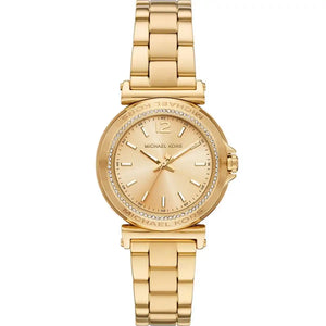 Original Michael Kors MK7516 Maren gold-tone rectangular crystal watch - Luxury Hub Egypt