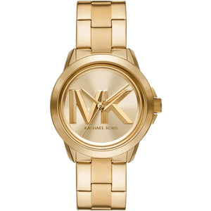 ساعة Michael Kors MK7317 أصلية حريمي ذهبي بلوجو MK كبير من Luxury Hub