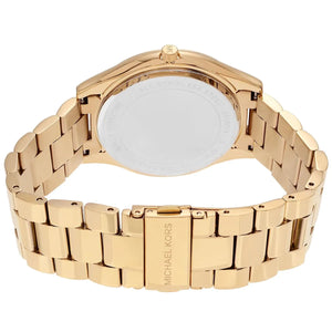 Michael Kors MK3590 Runway Slim Women’s Gold Crystal Dial Stainless Steel Watch - Luxury Hub Store