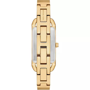 Photo of the gold-tone deployment clasp on the Michael Kors MK4840 gold watch