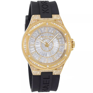 Michael Kors Camille MK7247 Women’s Gold Crystal Silicone Multi-Function Watch - Luxury Hub Store
