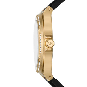 Michael Kors Camille MK7247 Women’s Gold Crystal Silicone Multi-Function Watch - Luxury Hub Store