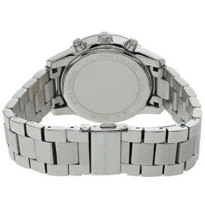 Michael Kors Ritz MK7301 women's chronograph watch - silver pave crystal dial silver steel strap