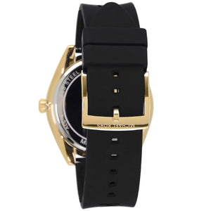 Michael Kors Janelle MK7313 women's watch - black MK logo dial black rubber strap