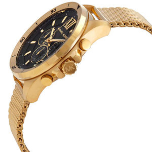 Michael Kors MK8867 Men’s Black Dial Gold Stainless Steel Brecken Chronograph Watch - Luxury Hub Store