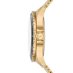 Side view of Michael Kors MK9083 showing crown guard and case profile