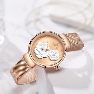 Naviforce NF5013-RG-RG-RG Women's Fashion Watch – Rose Gold Mesh Bracelet – view 2