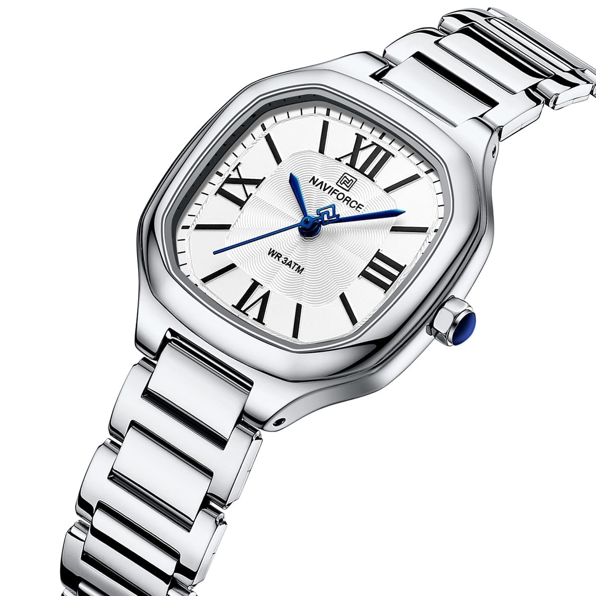 Naviforce NF5042-S-W-S Women's Watch – White Dial & Silver Steel Bracelet – view 2
