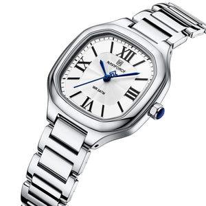 Naviforce NF5042-S-W-S Women's Watch – White Dial & Silver Steel Bracelet – view 2