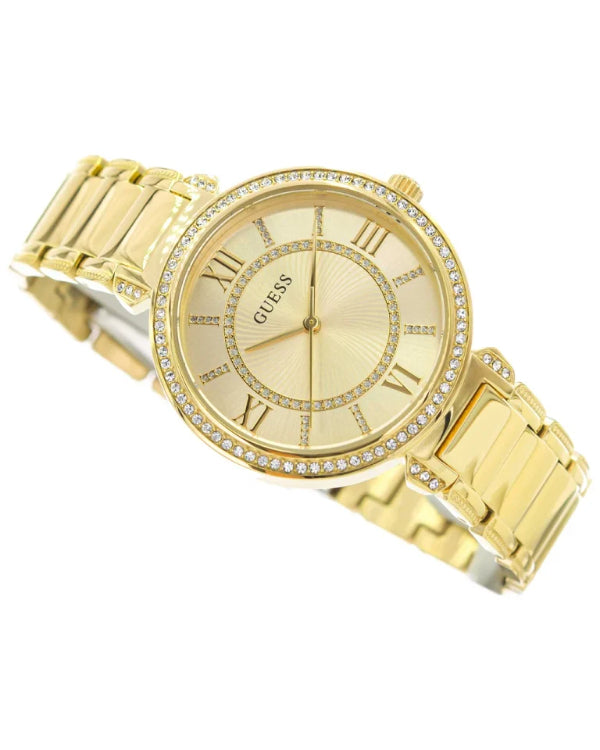 Guess Montage GW0588L1 Women's Watch Gift Set – Champagne Dial & Gold-Tone Steel