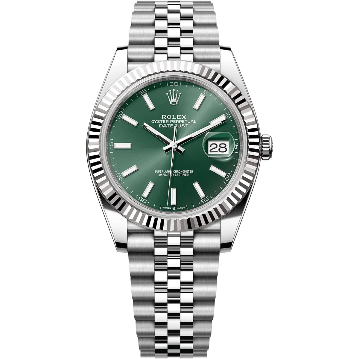 Rolex Datejust 36mm unisex mirror watch, mint green dial – view 2