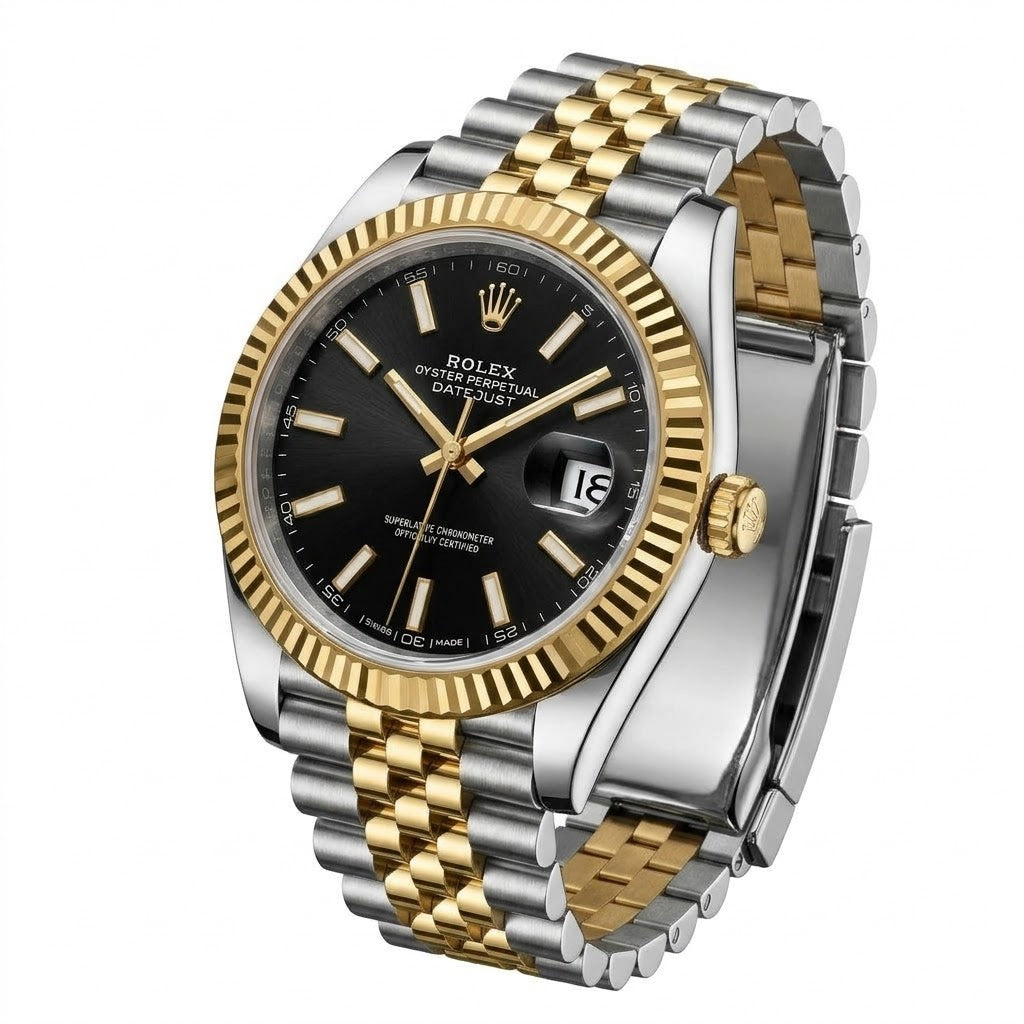 Rolex Datejust 36mm unisex mirror watch, black dial – view 2