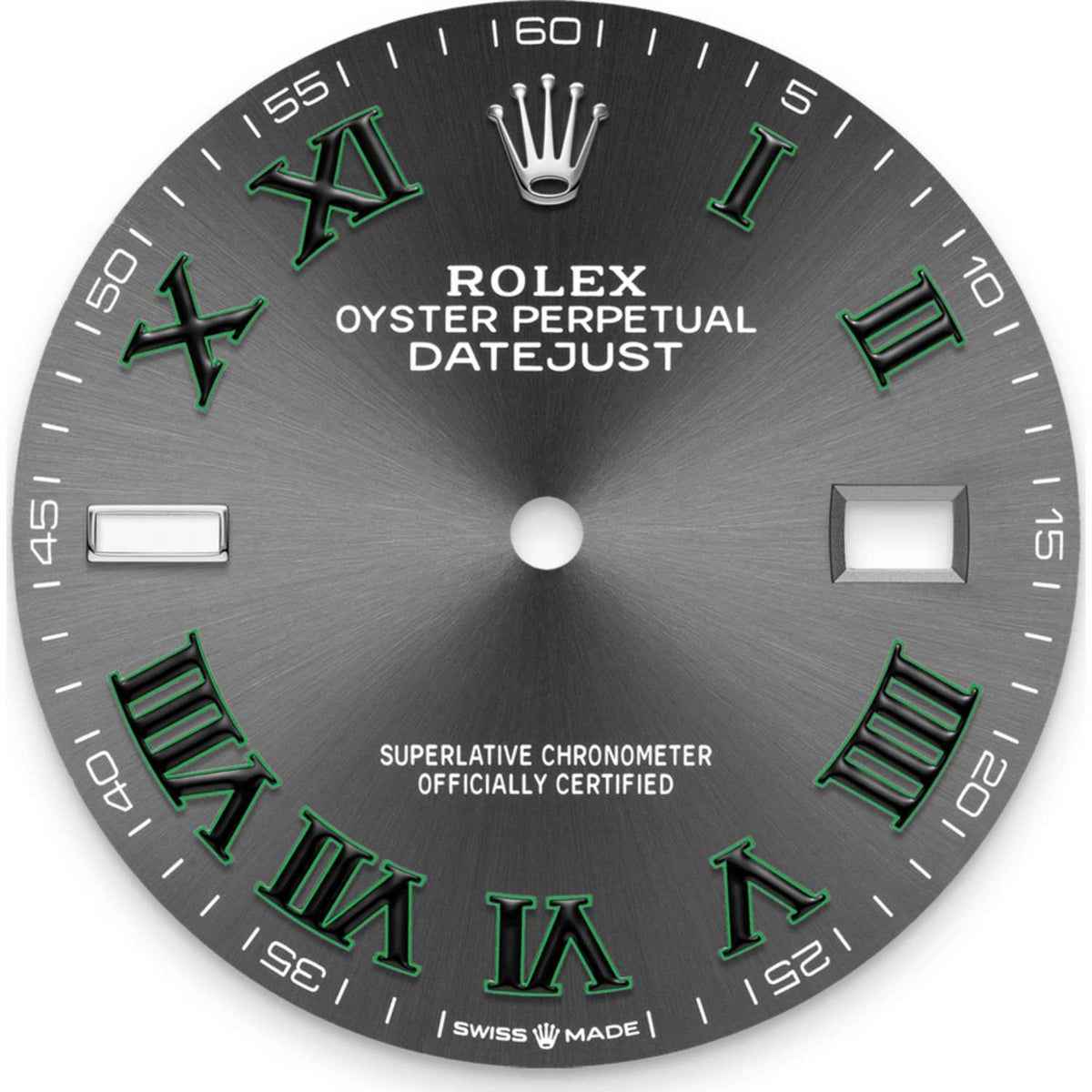 Rolex Datejust 36mm unisex mirror watch, slate gray roman numeral dial – view 2