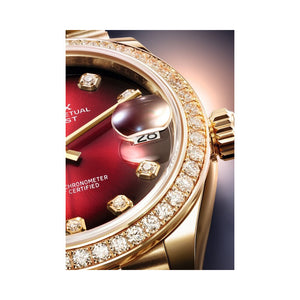Rolex Datejust 31mm women's mirror watch, red ombré stone-set dial – view 4