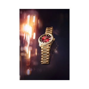 Rolex Datejust 31mm women's mirror watch, red ombré stone-set dial – view 9