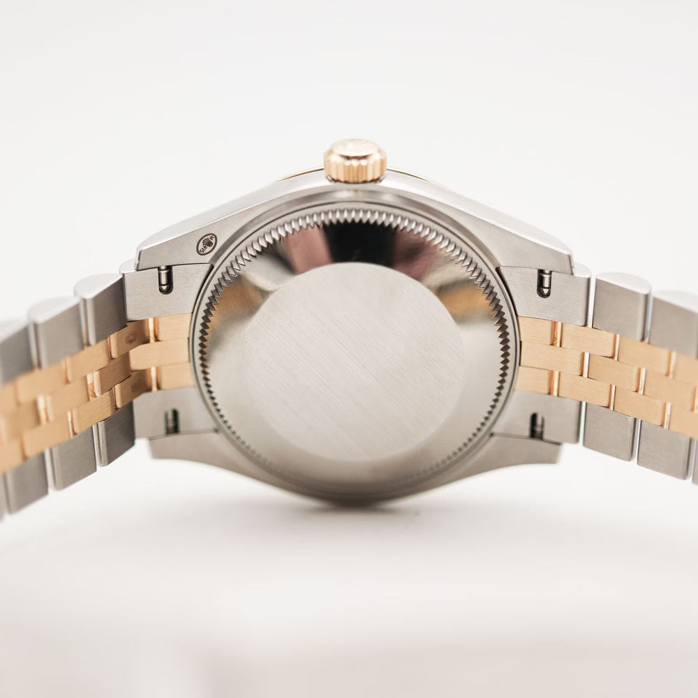 Rolex Datejust 31mm women's mirror watch, green stone-set dial – view 2