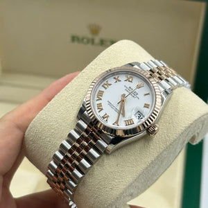 Rolex Datejust 31mm women's mirror watch, white Roman numeral dial – view 10