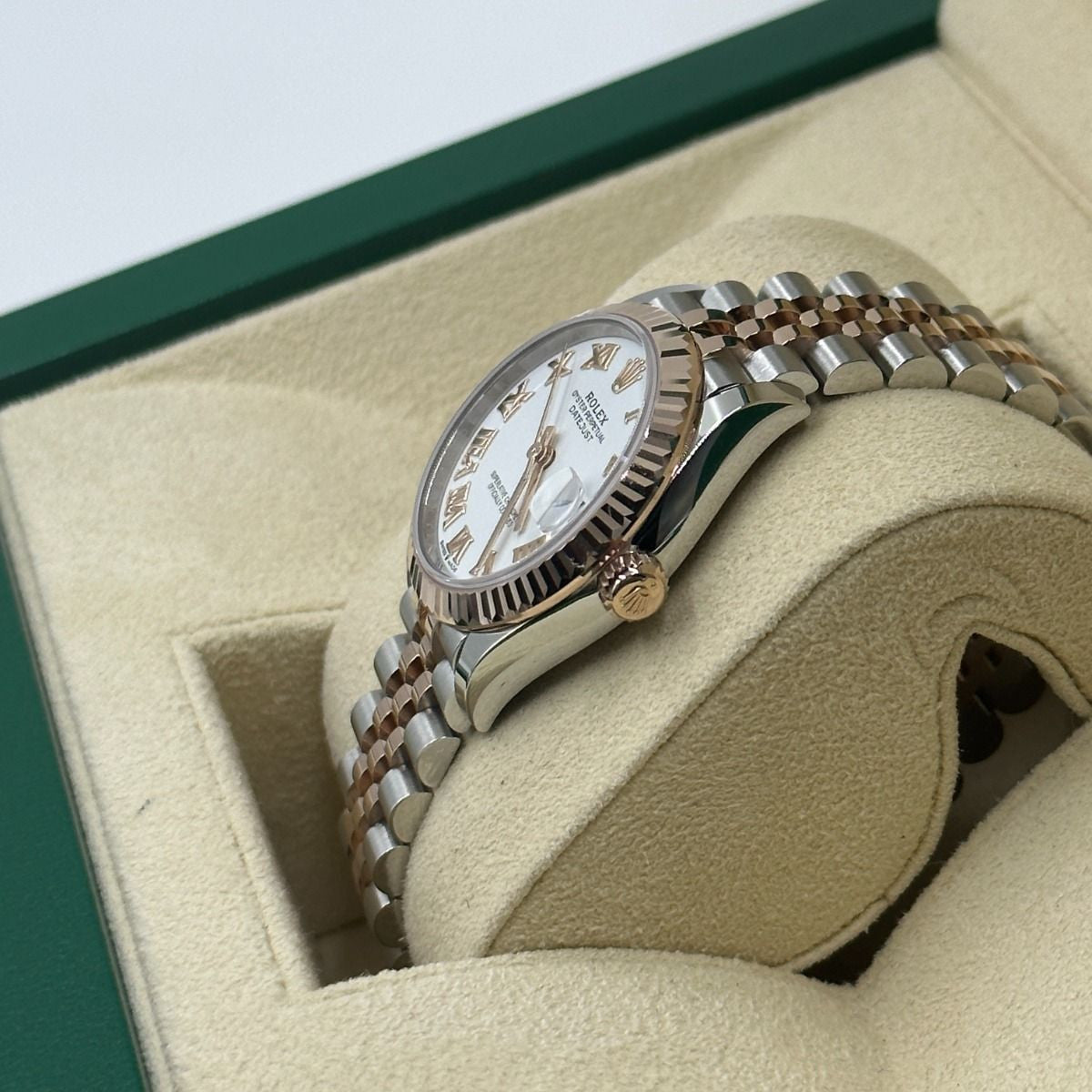 Rolex Datejust 31mm women's mirror watch, white Roman numeral dial – view 2