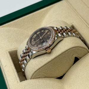 Rolex Datejust 31mm women's mirror watch, chocolate Roman numeral dial – view 5