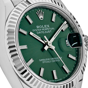 Rolex Datejust 31mm women's mirror watch, mint green dial – view 3