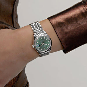 Rolex Datejust 31mm women's mirror watch, mint green dial – view 5