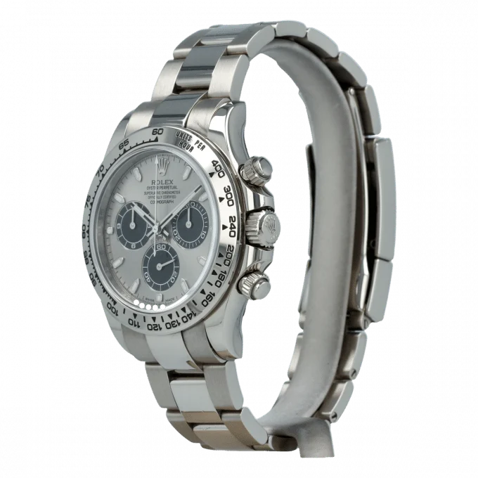 Rolex Daytona men's mirror watch, light gray dial – view 2