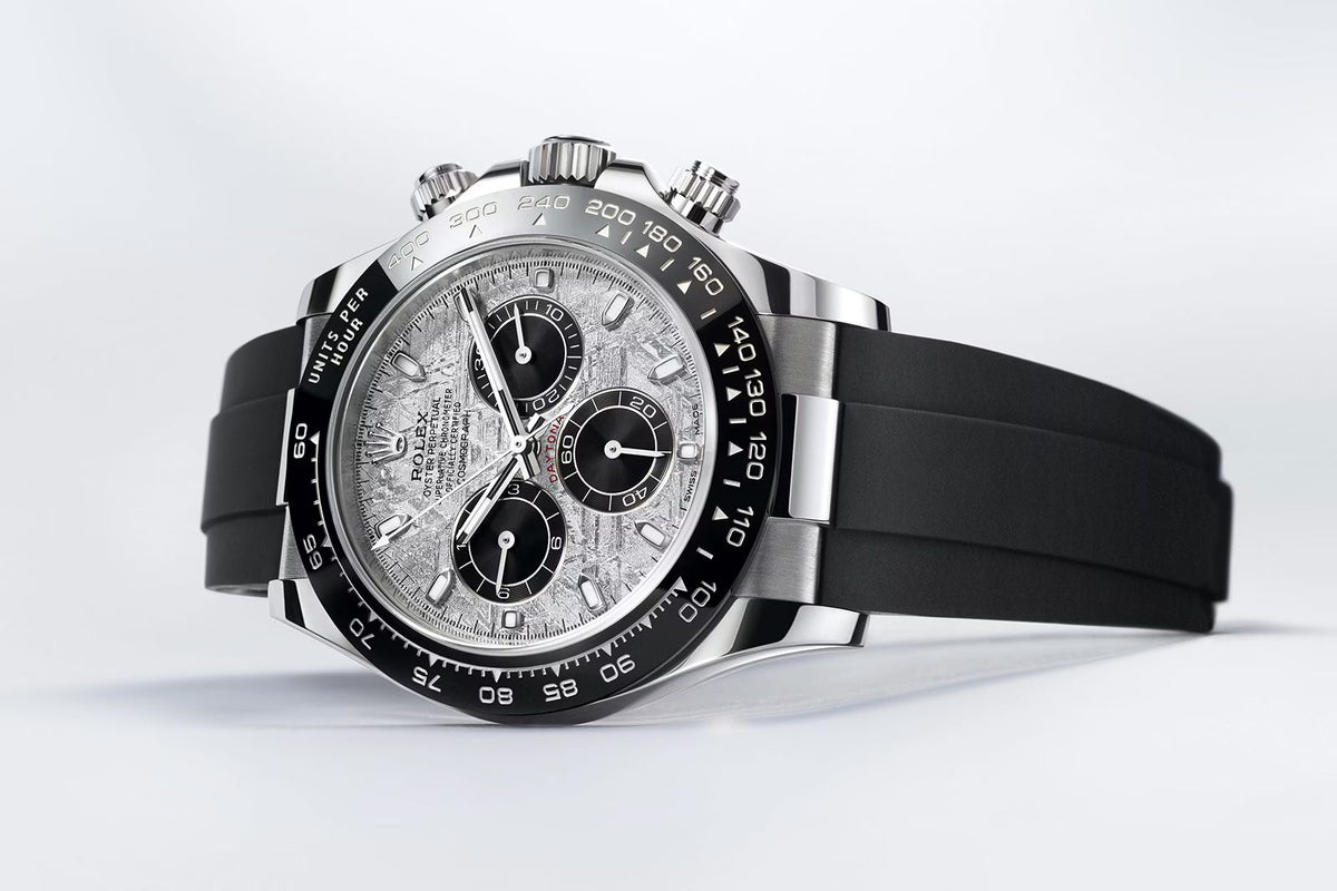 Rolex Daytona men's mirror watch, silver meteorite-pattern dial – view 2