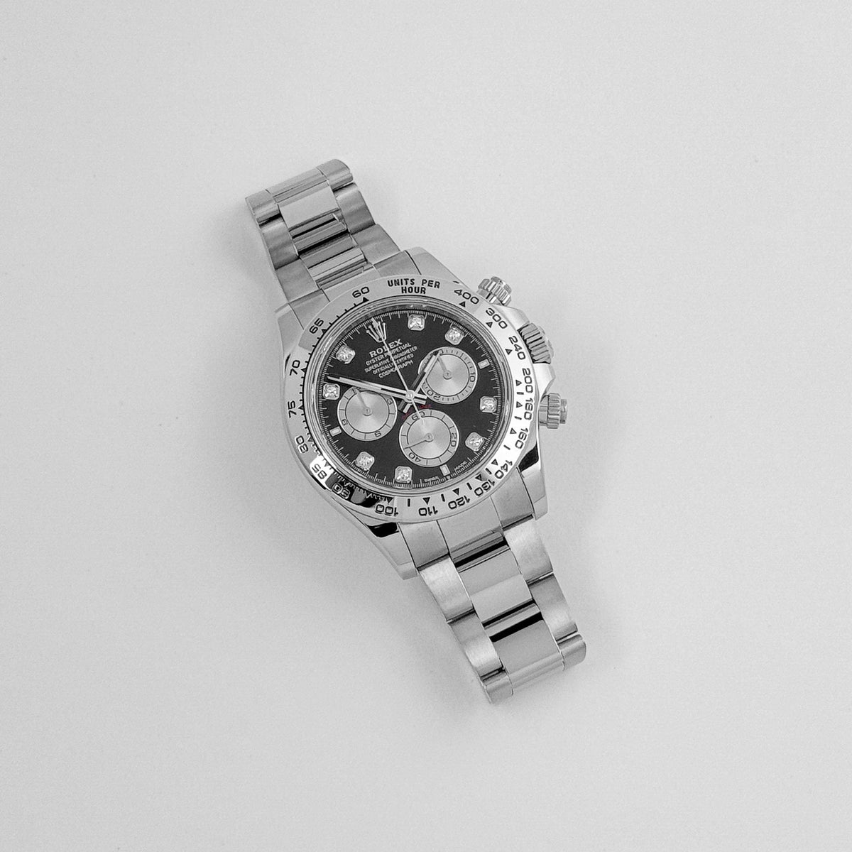 Rolex Daytona men's mirror watch, black dial – view 2