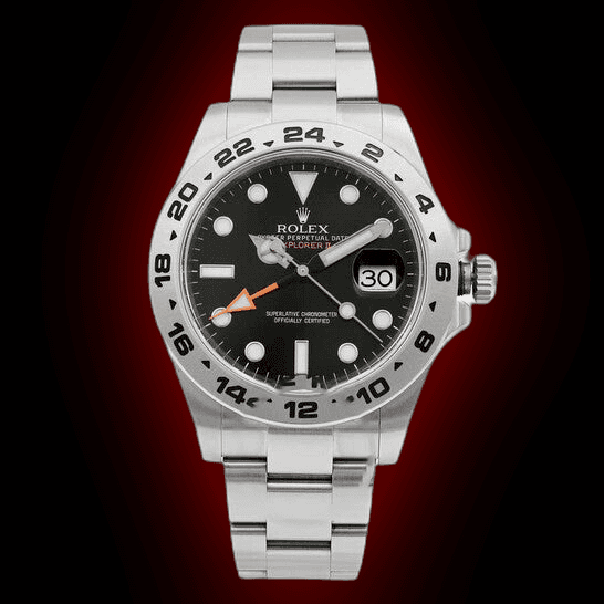 Rolex Explorer II 42mm men's mirror watch, black dial – view 2
